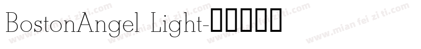 BostonAngel Light字体转换